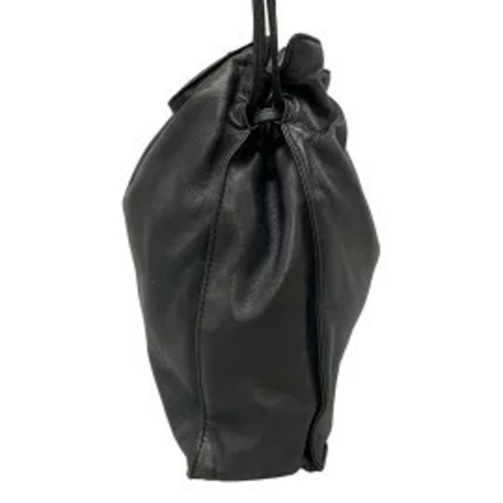 Loewe Shoulder Bag Drawstring Black Leather - Picture 3 of 5